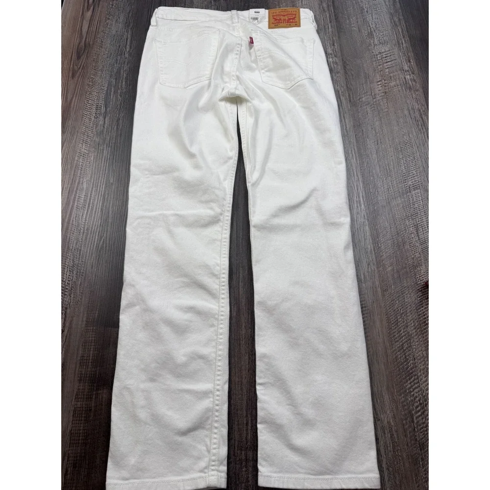 Levis 514 Straight Jeans Mens 31x32 White Performance Stretch Denim 005141416